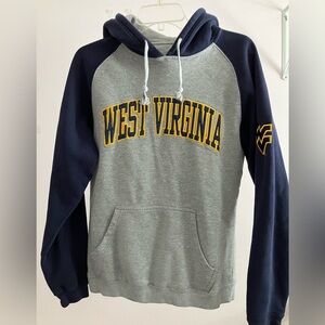 West Virginia University Men’s Hoodie by Pro Player, Size S, Gray/Blue/Gold